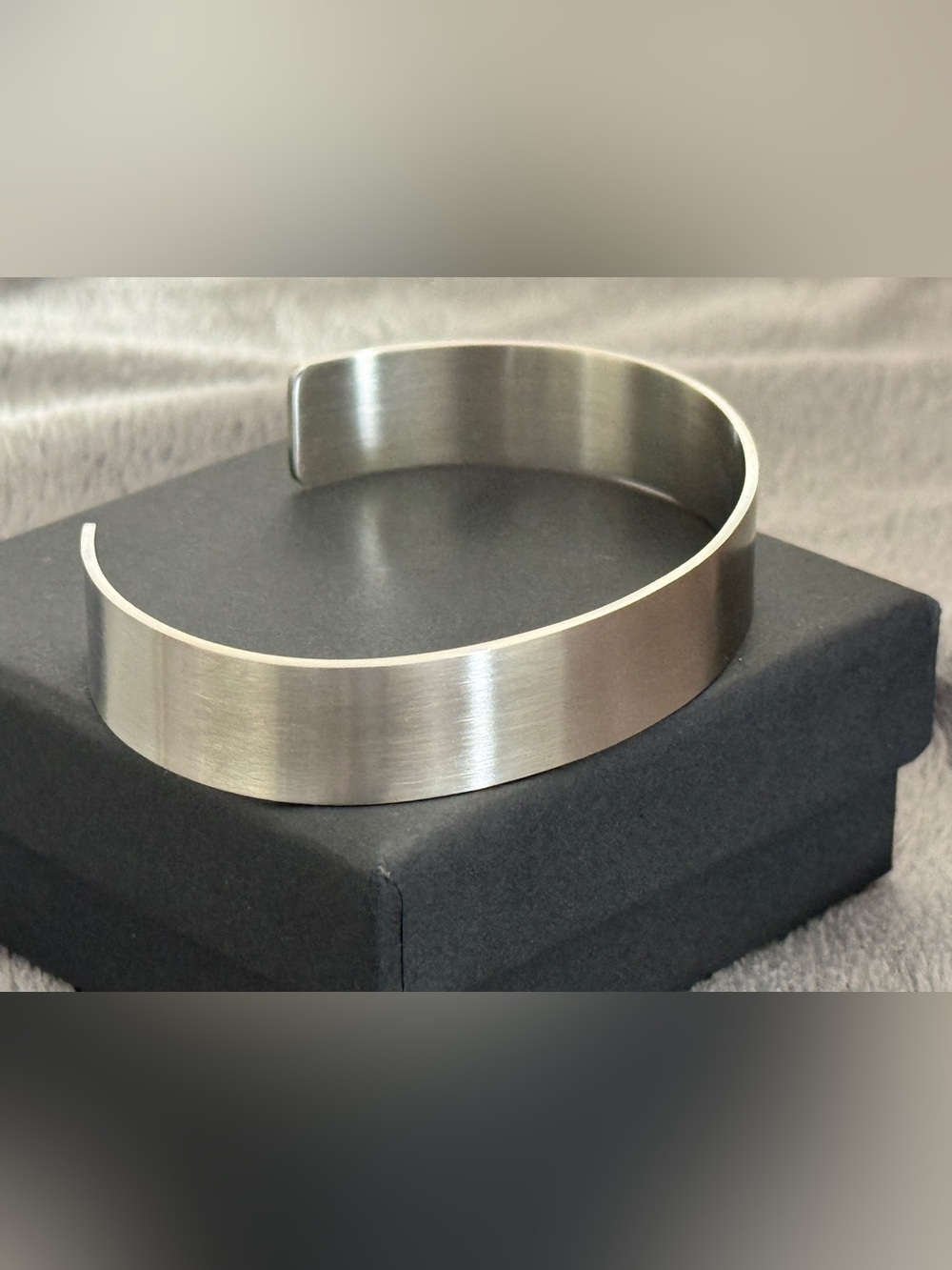 Men's Brushed Metal Cuff Bracelet - Stainless steel